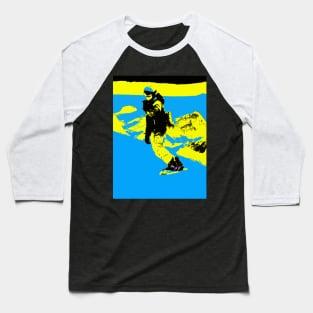 Mountain Boarding - Snowboarder Baseball T-Shirt